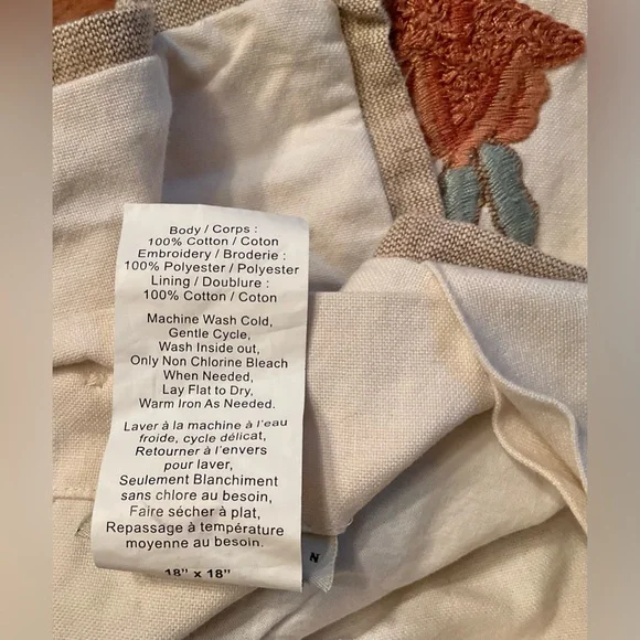 2 Pottery Barn Embroidered Pillow Covers - Picture 11 of 16